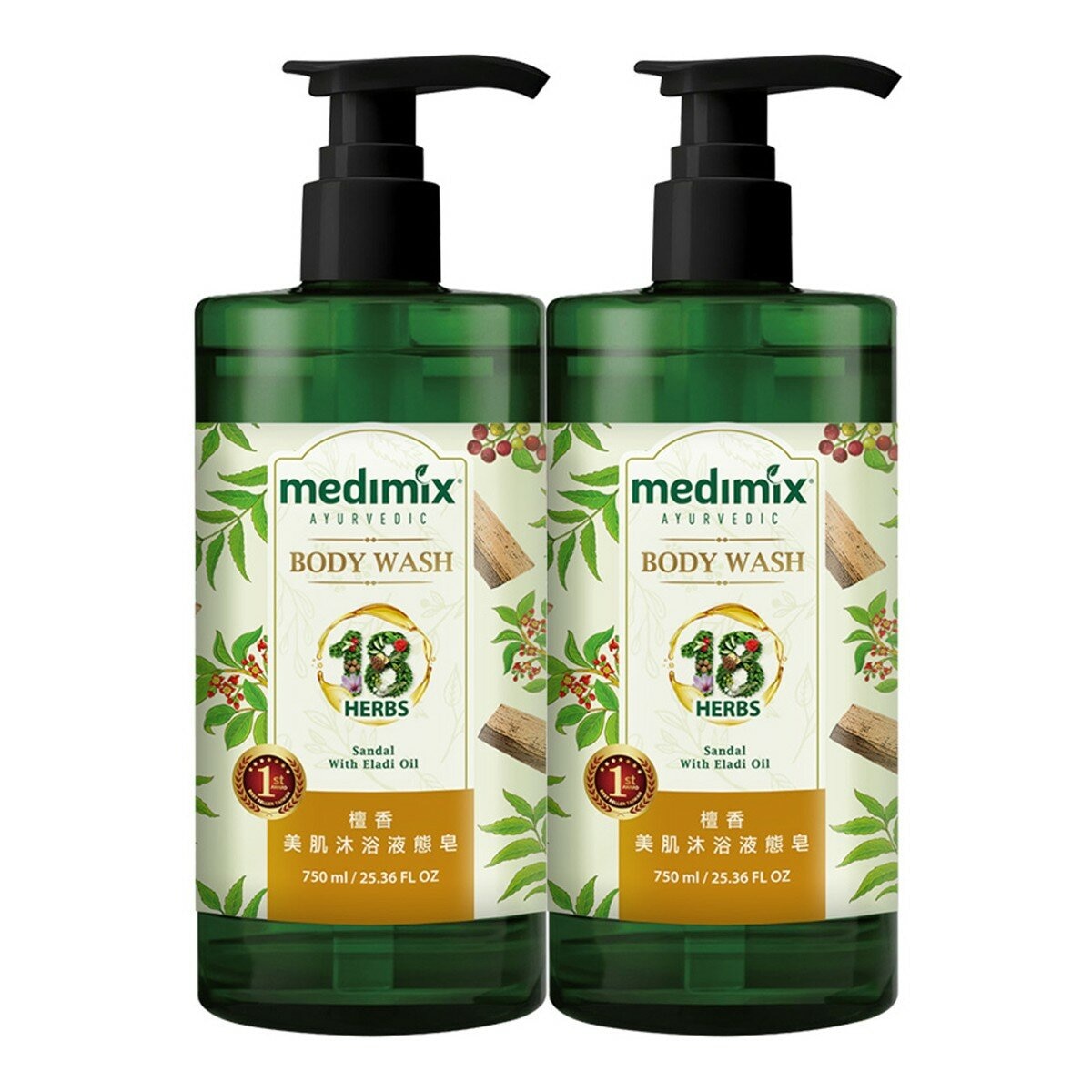 Medimix 阿育吠陀液態皂 檀香 750毫升 X 2入