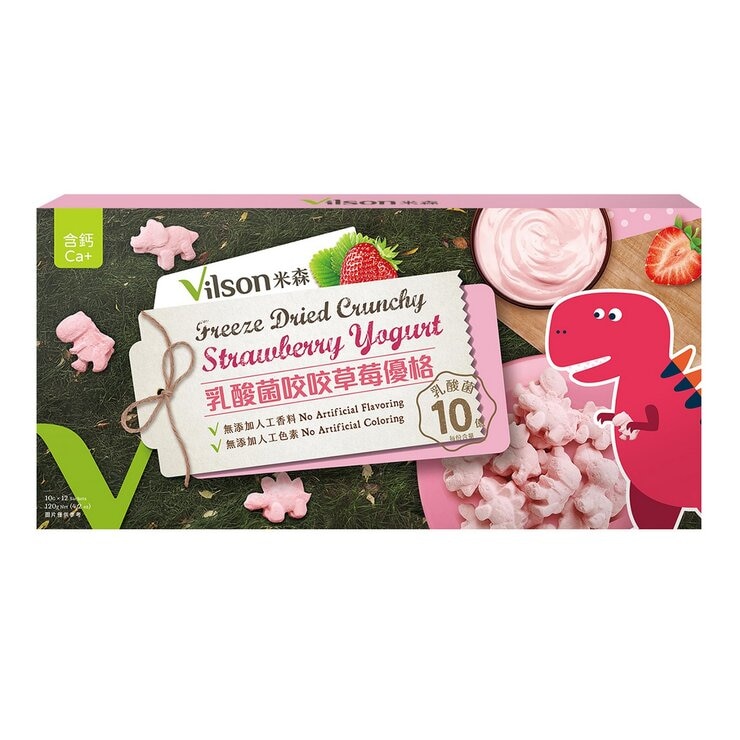 米森 乳酸菌咬咬草莓優格 10公克 X 12包