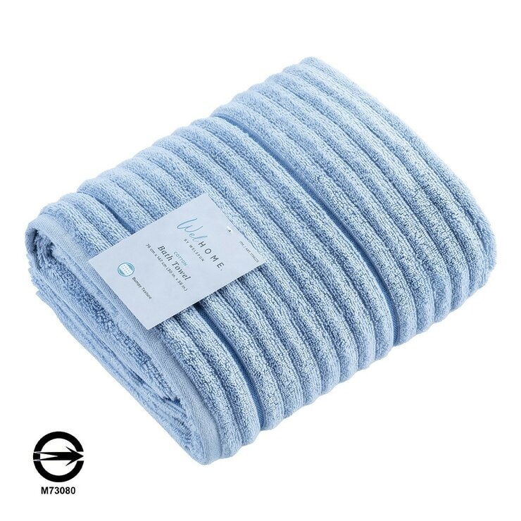 Welhome 波紋純棉浴巾 76公分 X 147公分