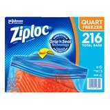 Ziploc 雙層夾鏈冷凍保鮮袋 17.7公分 X 18.8公分 X 216入