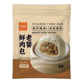 奇美 冷凍老饕鮮肉包 120公克 X 16入