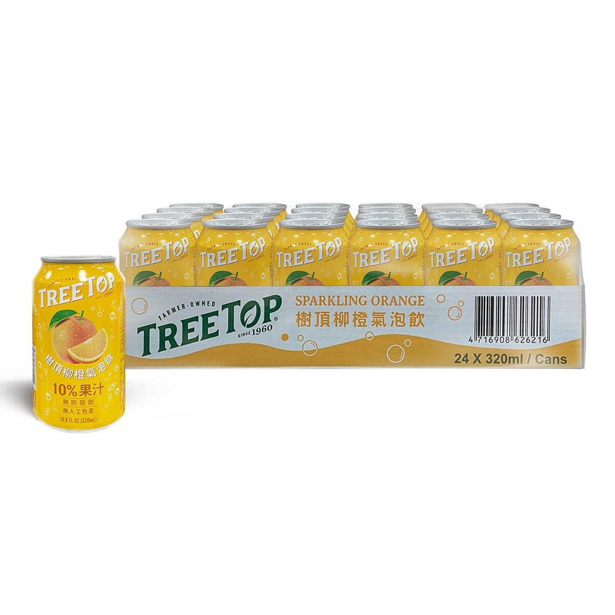 Tree Top 樹頂 柳橙氣泡飲 320毫升 X 24入 Tree Top 樹頂 柳橙氣泡飲 320毫升 X 24入