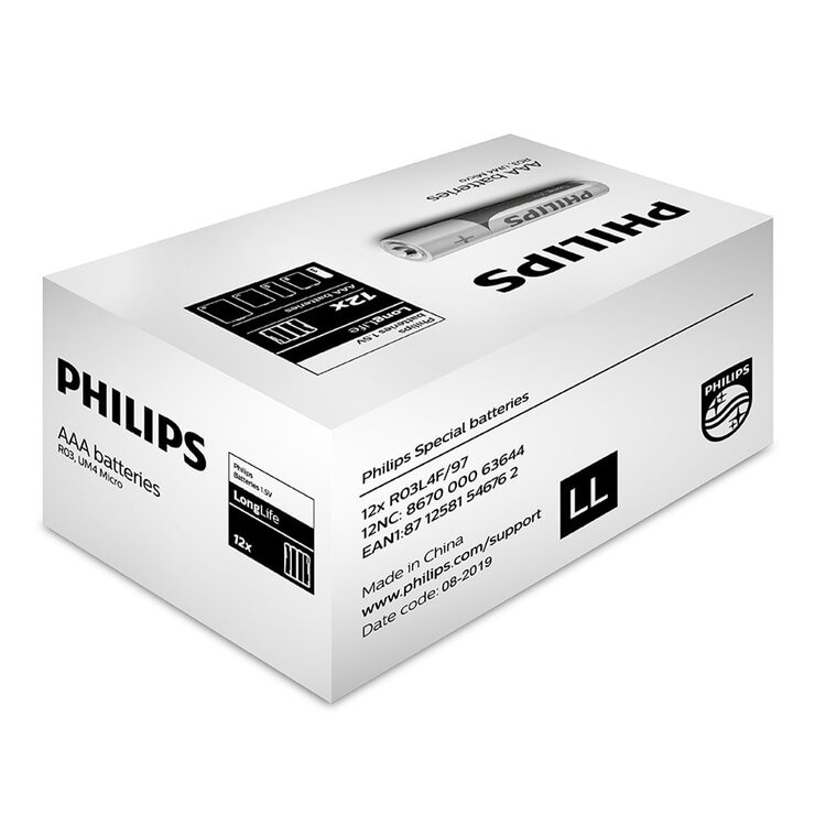 飛利浦 碳鋅4號電池 96入