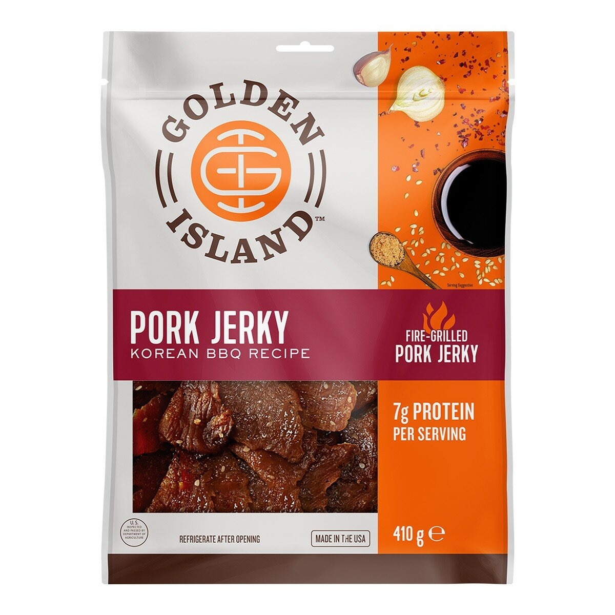 Golden Island 韓式燒烤風味豬肉乾 410公克 Golden Island 韓式燒烤風味豬肉乾 410公克
