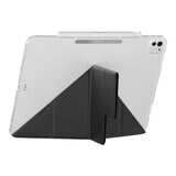 MAGEASY Facet 全方位支架透明背蓋保護套 (筆槽款) 適用於 2024 iPad Pro 13吋 黑