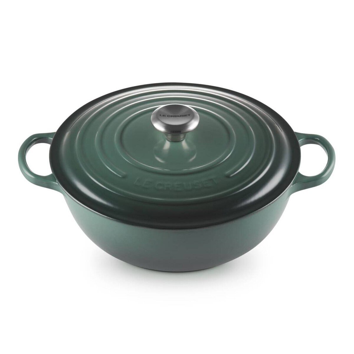 Le Creuset 媽咪鑄鐵鍋 含鋼頭鍋蓋 28公分 綠光森林
