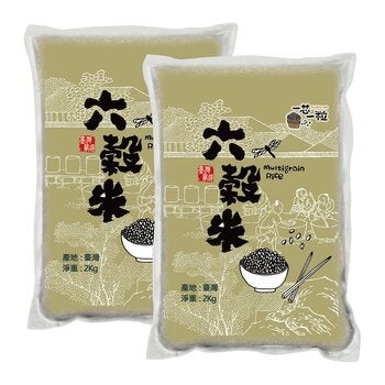 一芯一粒 六穀米 2公斤 X 2入 一芯一粒 六穀米 2公斤 X 2入