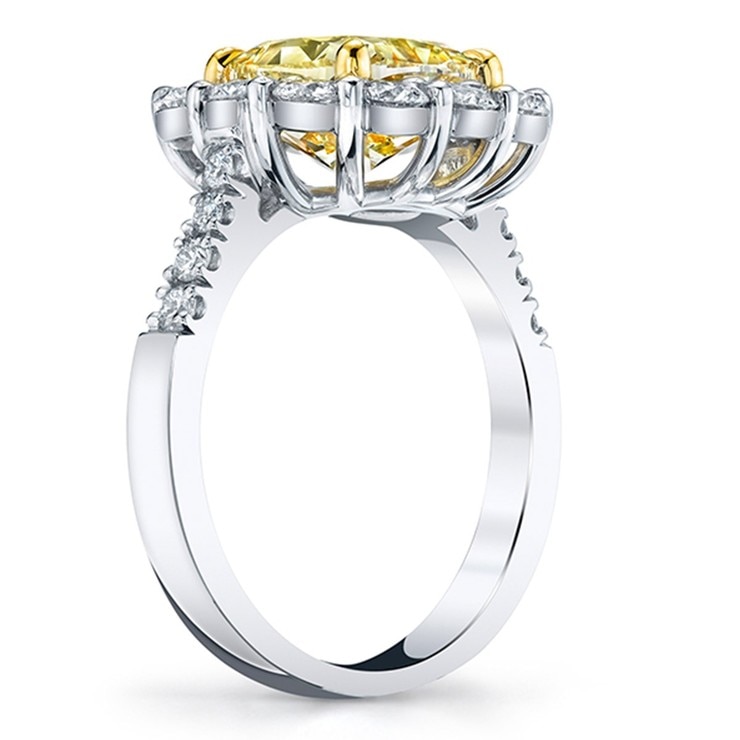4.52克拉 鉑金 枕形黃鑽石戒指 VS2