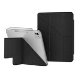 MAGEASY Facet 全方位支架透明背蓋保護套 (筆槽款) 適用於 2024 iPad Pro 11吋 黑