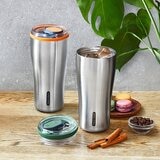 black+blum 不鏽鋼真空保溫杯 600毫升 X 2件組 綠 + 黃色
