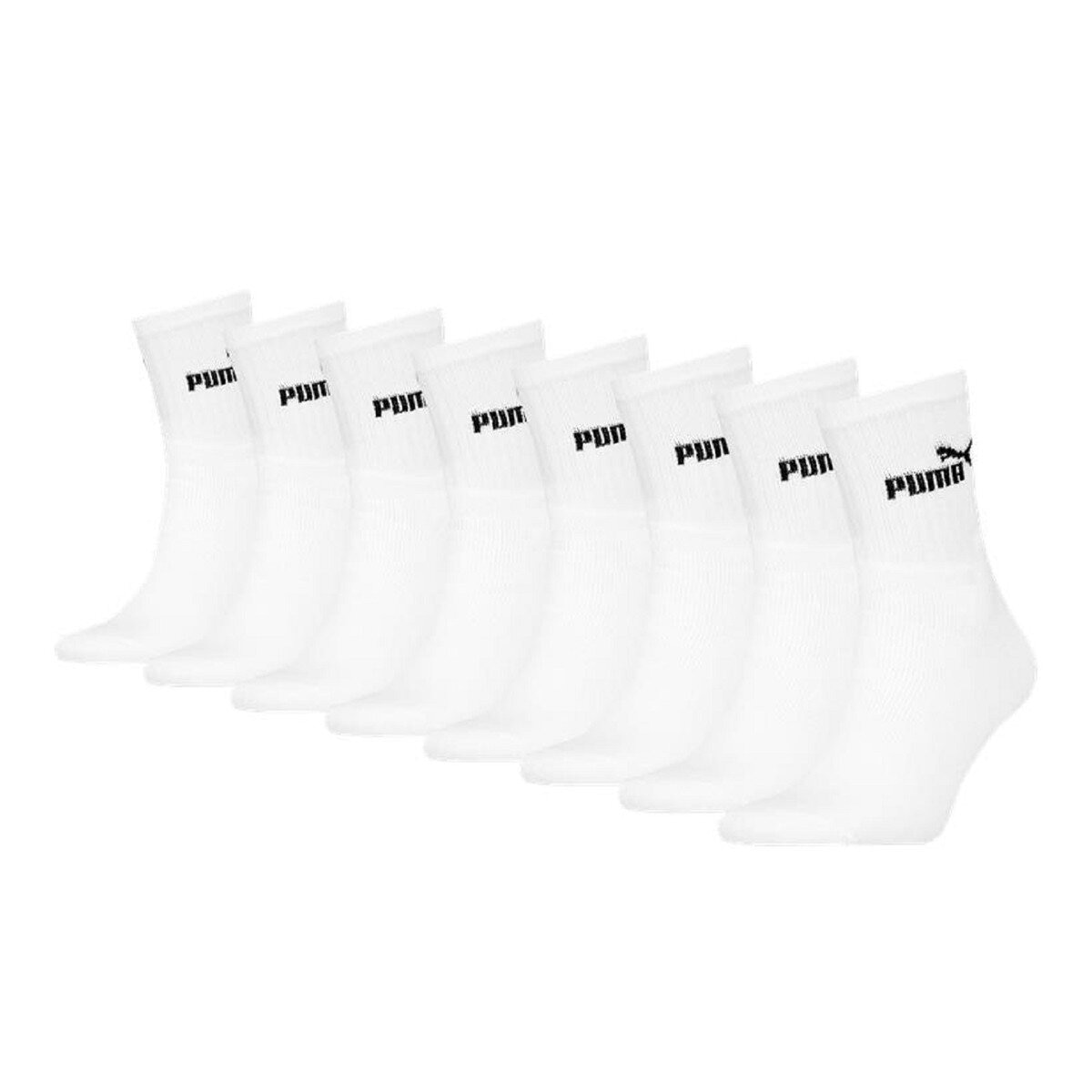 Puma 男性短襪 8入組 白色