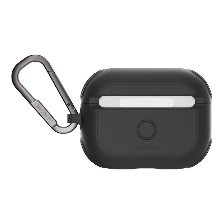 MAGEASY Odyssey 抗衝擊磁扣耳機殼 AirPods Pro 1 & 2 金屬黑