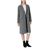 Visit In Ny 韓版女鵝絨內裡羊毛大衣 灰藍 Visit In Ny 韓版女鵝絨內裡羊毛大衣 灰藍