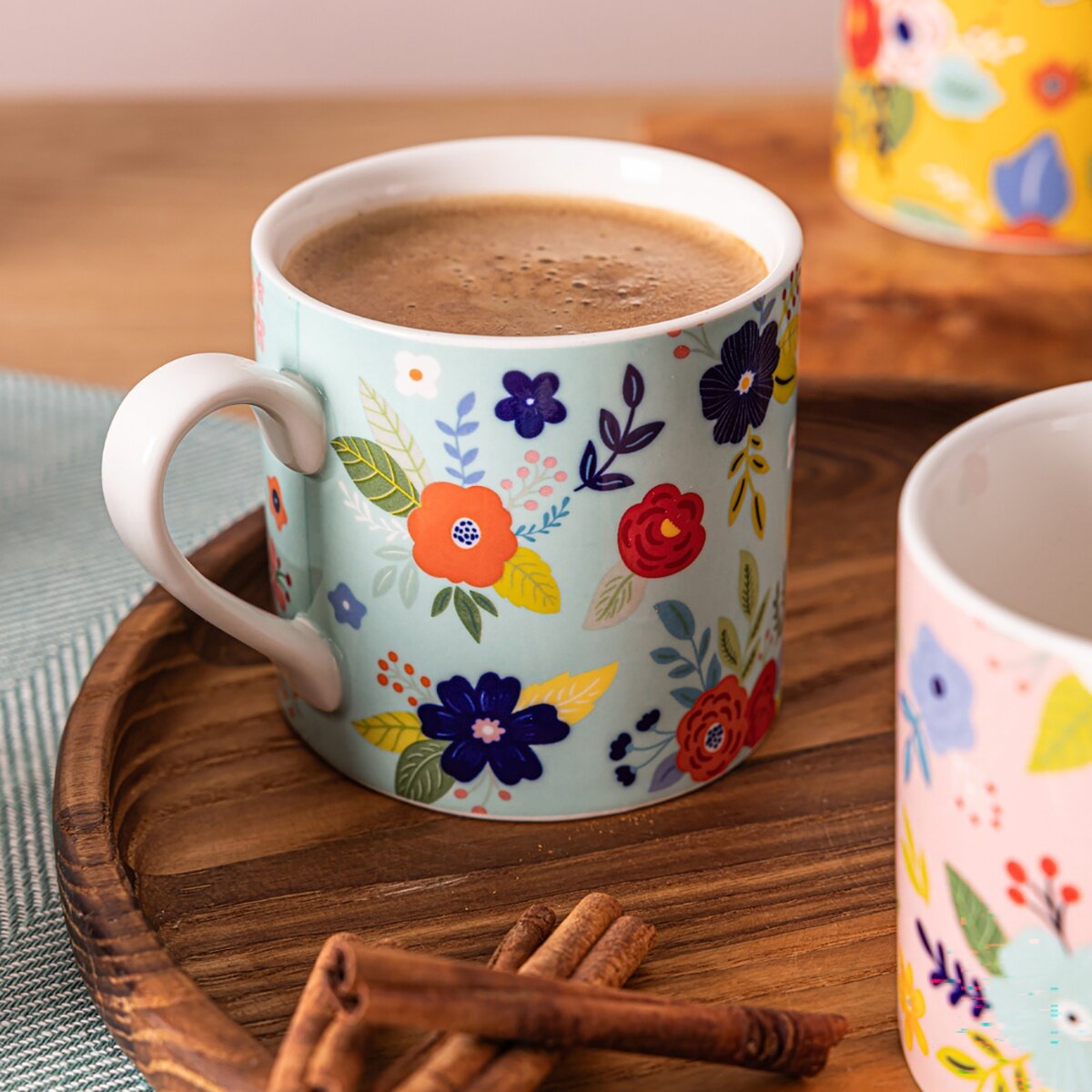 Over & Back 彩繪花紋馬克杯 414毫升 X 6件組 Over & Back 彩繪花紋馬克杯 414毫升 X 6件組