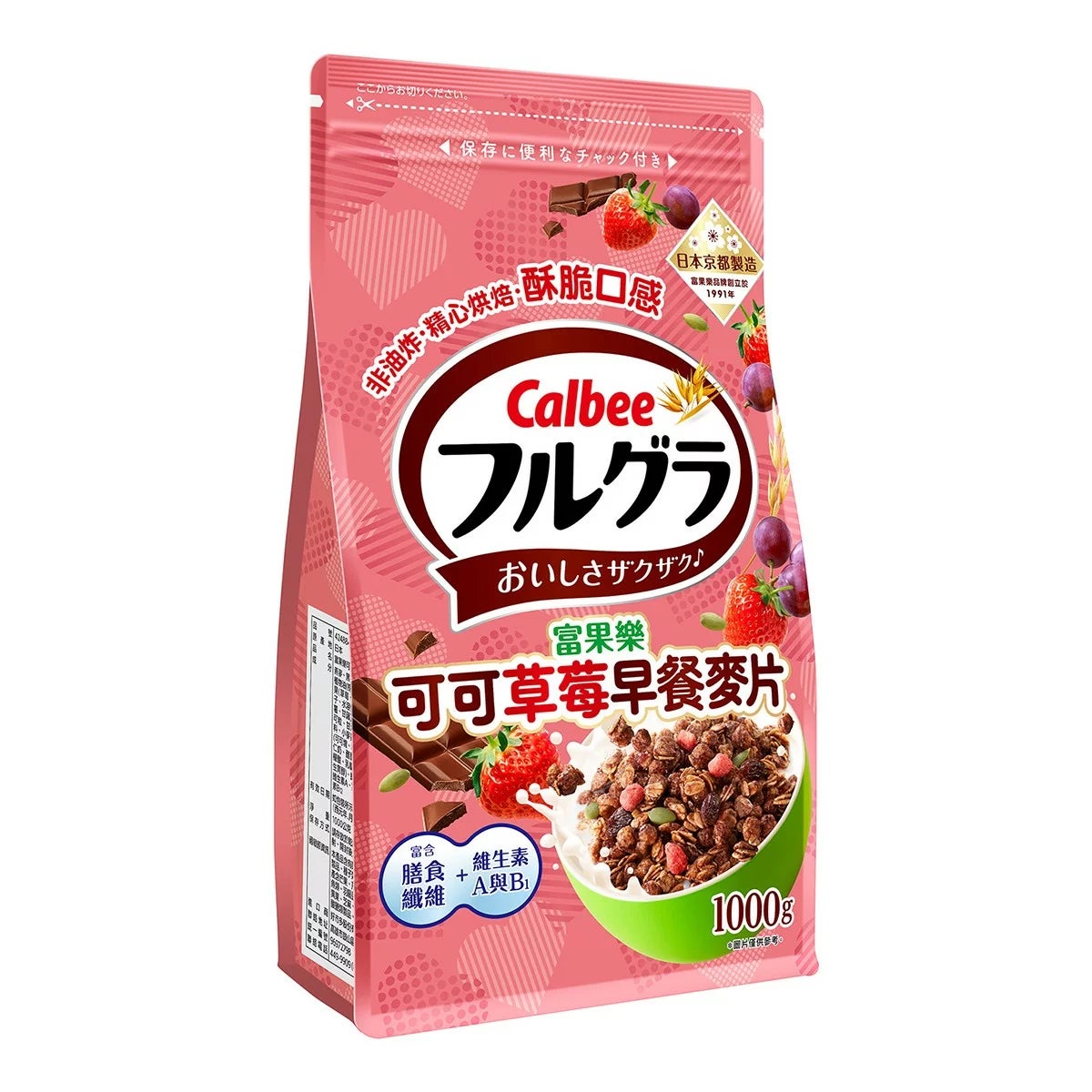 富果樂 可可草莓早餐麥片 1公斤 商品圖 1