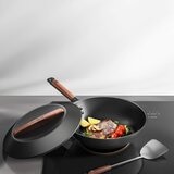 三禾 鐵炒鍋 32公分含蓋 & 不鏽鋼鍋鏟 X 1件 三禾 鐵炒鍋 32公分含蓋 & 不鏽鋼鍋鏟 X 1件