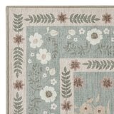 Wyatt & Ash 印花可水洗地毯 160公分 X 226公分 綠 Wyatt & Ash 印花可水洗地毯 160公分 X 226公分 綠