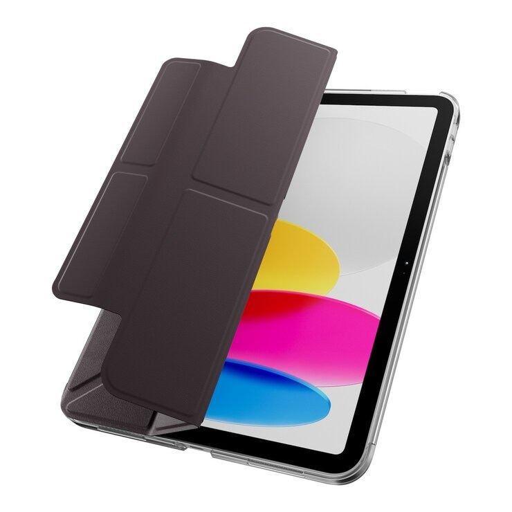 MAGEASY Facet 全方位支架透明背蓋保護套 適用於 2022 iPad 10.9吋 A14 & 2025 iPad 11吋 A16 酒紅紫