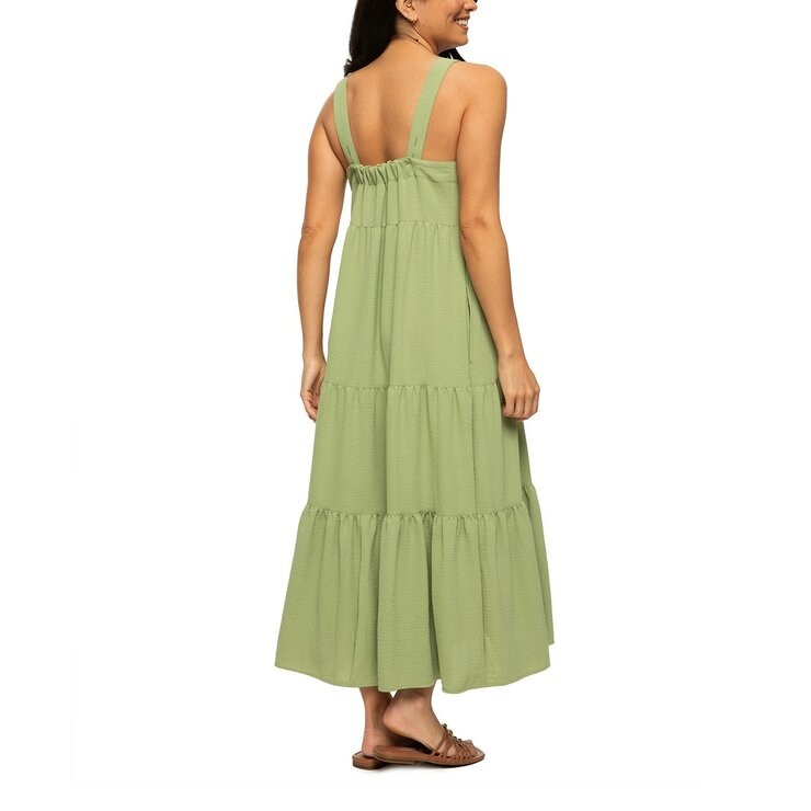 Jezebel 女無袖連身洋裝 橄欖