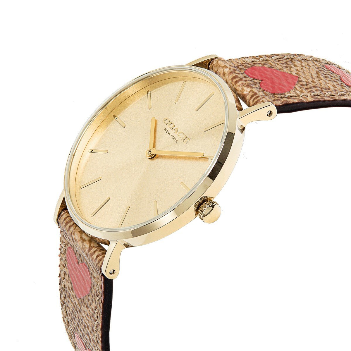 Coach 女錶 Perry QTZ SLV SS/SS C CANVAS