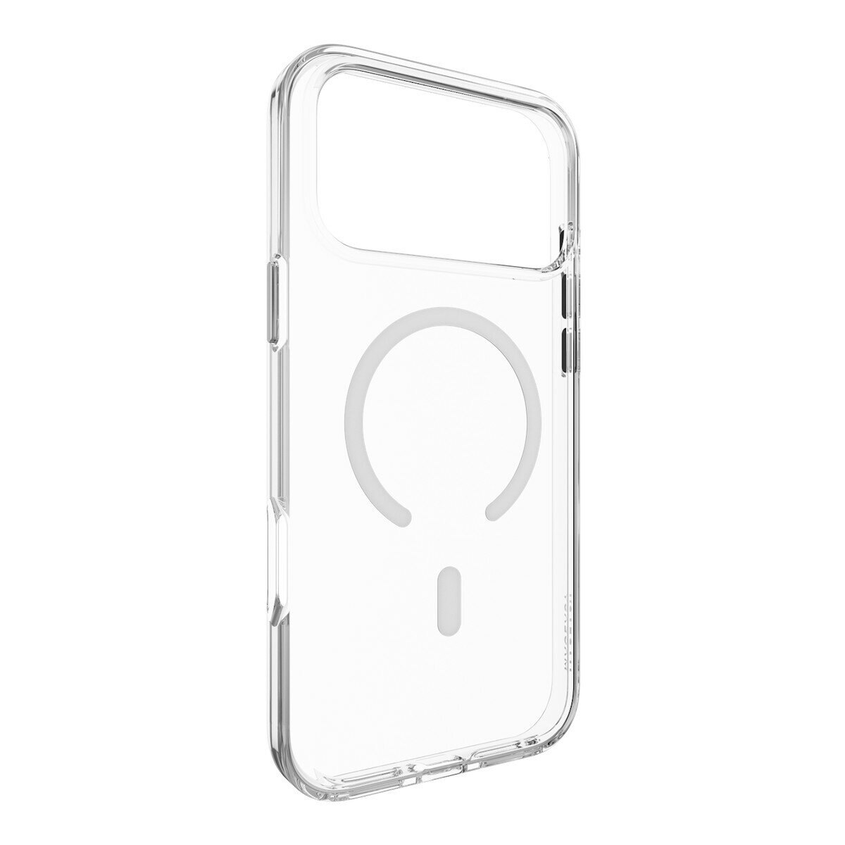 MAGEASY Bright M 不發黃軍規磁吸透明殼 iPhone 17 Pro Max(白磁圈) + 鏡頭保護貼Lenz(白色) + Vetro 9H 鋼化玻璃保護膜