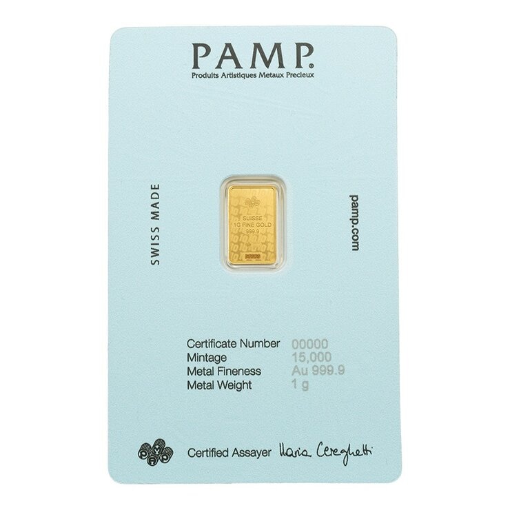 PAMP 馬拉度納 999.9 純金條塊 1公克