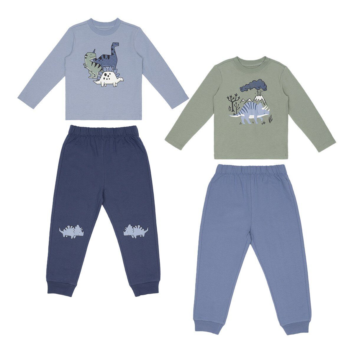 Pekkle Kids' Long Sleeve Top and Pant 4-Piece Set