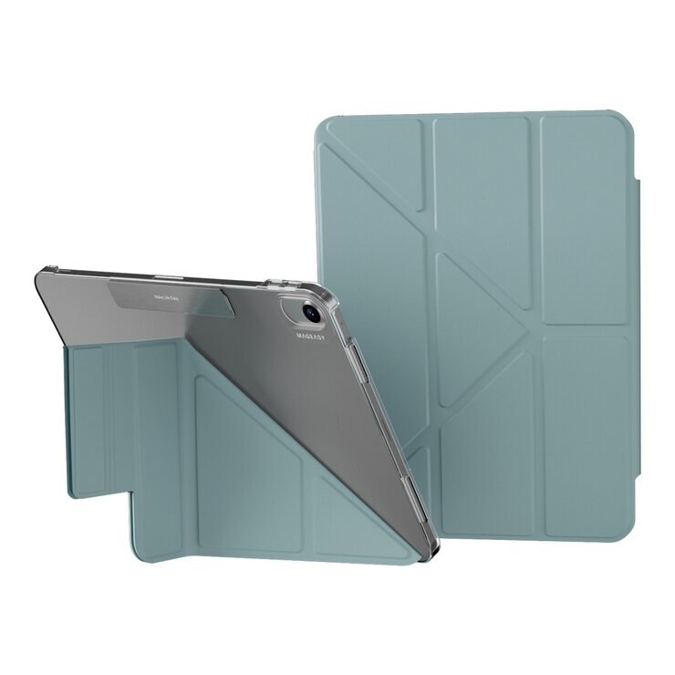 MAGEASY Facet 全方位支架透明背蓋保護套 適用於 2024 iPad Air 11吋 2025 M3 / 2024 M2 寧靜藍