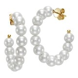 淡水珍珠耳環 14K黃K金 6公釐-7公釐