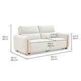 Aiden & Ivy 布面雙人電動沙發