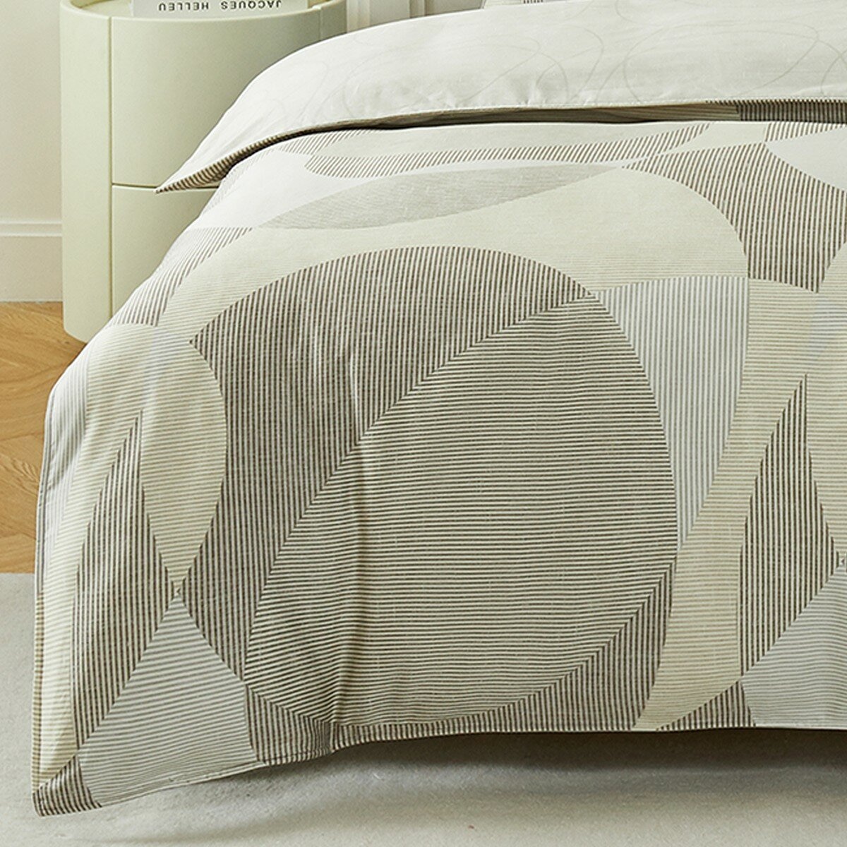 HOYACASA 300織純棉雙人加大床包兩用被套四件組 182公分 X 190公分 共鳴