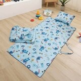 收納型卡通兒童睡袋 3件組 史迪奇 花開仲夏