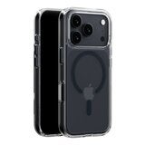 MAGEASY Bright M 不發黃軍規磁吸透明殼 iPhone 17 Pro(午夜磁圈) + 鏡頭保護貼Lenz鈦合金(午夜鈦) + Vetro 9H 鋼化玻璃保護膜