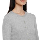 GAP 女圓領長袖開襟衫 灰 GAP 女圓領長袖開襟衫 灰
