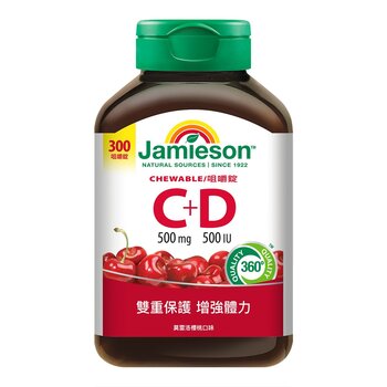 Jamieson 維生素 C+D 咀嚼錠 300錠