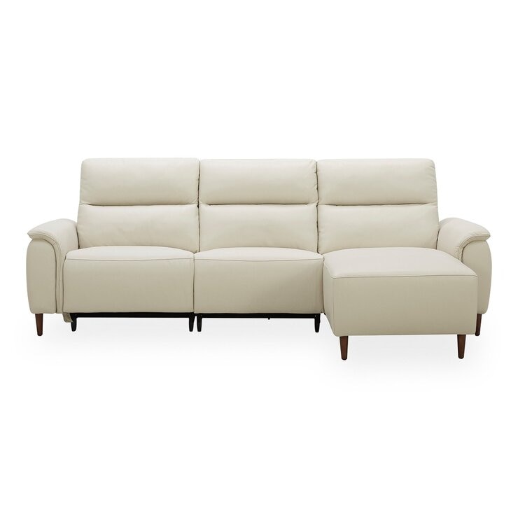 Aiden & Ivy 牛皮電動L型沙發 右