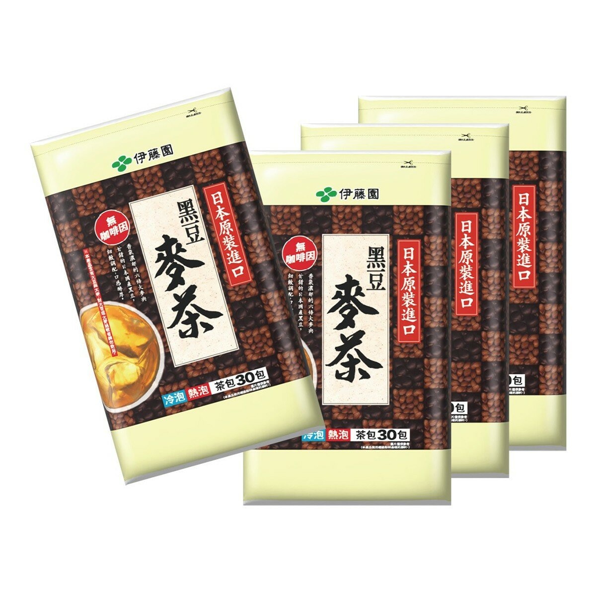 伊藤園 黑豆麥茶茶包 8公克 X 30包 X 4袋 伊藤園 黑豆麥茶茶包 8公克 X 30包 X 4袋