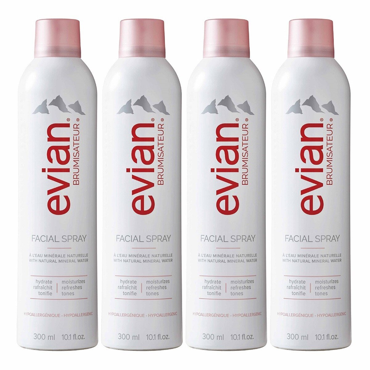 evian 天然礦泉護膚保濕噴霧 300毫升 X 4入