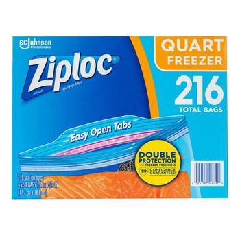 Ziploc 雙層夾鏈冷凍保鮮袋-小 216入 Ziploc 雙層夾鏈冷凍保鮮袋-小 216入