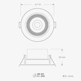 OSRAM 9W LED 晶朗嵌燈 9.5公分 3入 黃光