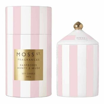 MOSS ST. FRAGRANCES 大陶瓷蠟燭 360公克 覆盆子、蜂蜜和麝香