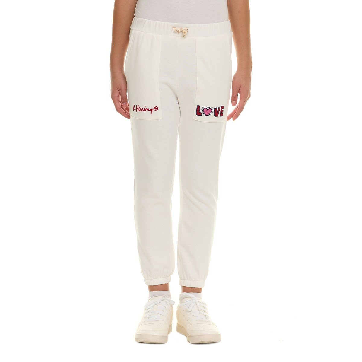 Keith Haring 兒童刷毛束口長褲