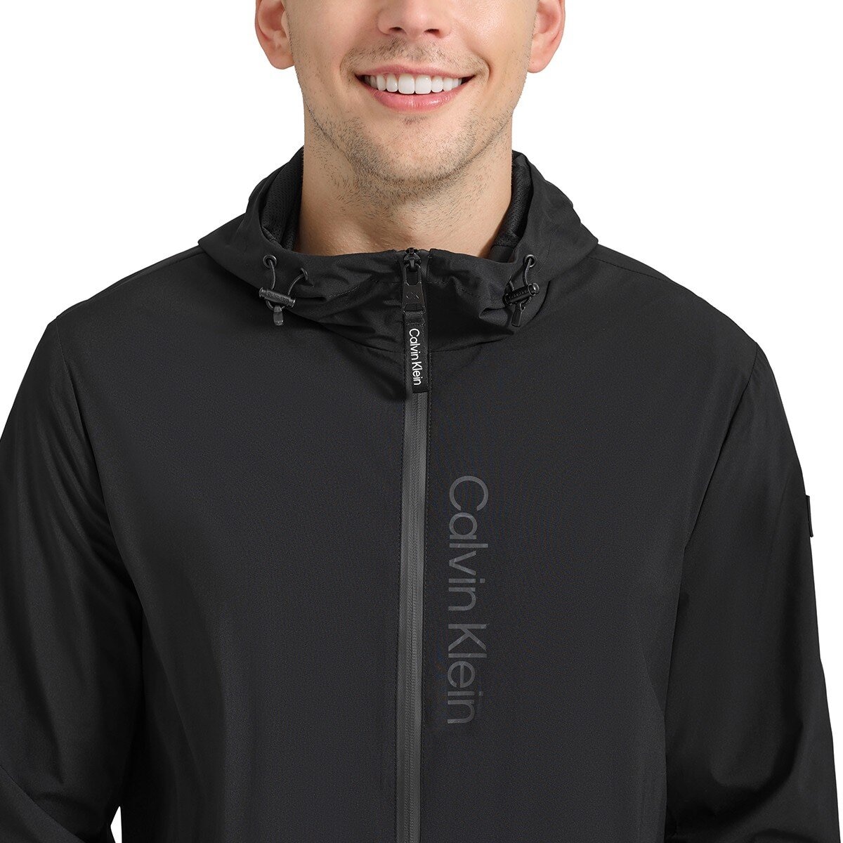 Calvin Klein 男防風外套 黑 XL