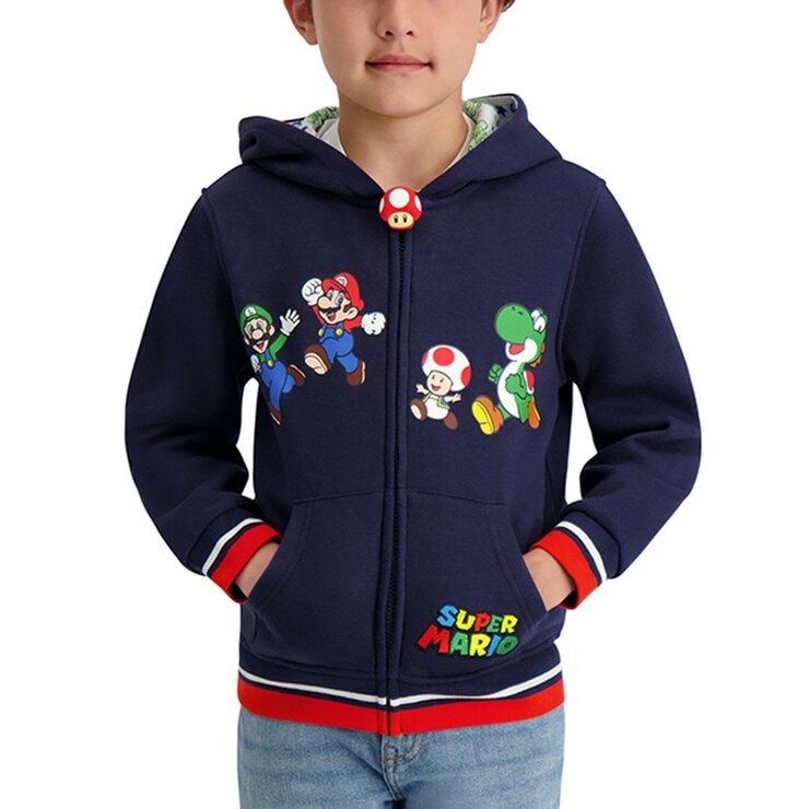 兒童卡通圖案連帽外套