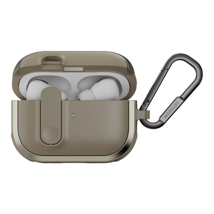 MAGEASY Odyssey 抗衝擊磁扣耳機殼 AirPods Pro 1 & 2 金屬沙 MAGEASY Odyssey 抗衝擊磁扣耳機殼 AirPods Pro 1 & 2 金屬沙