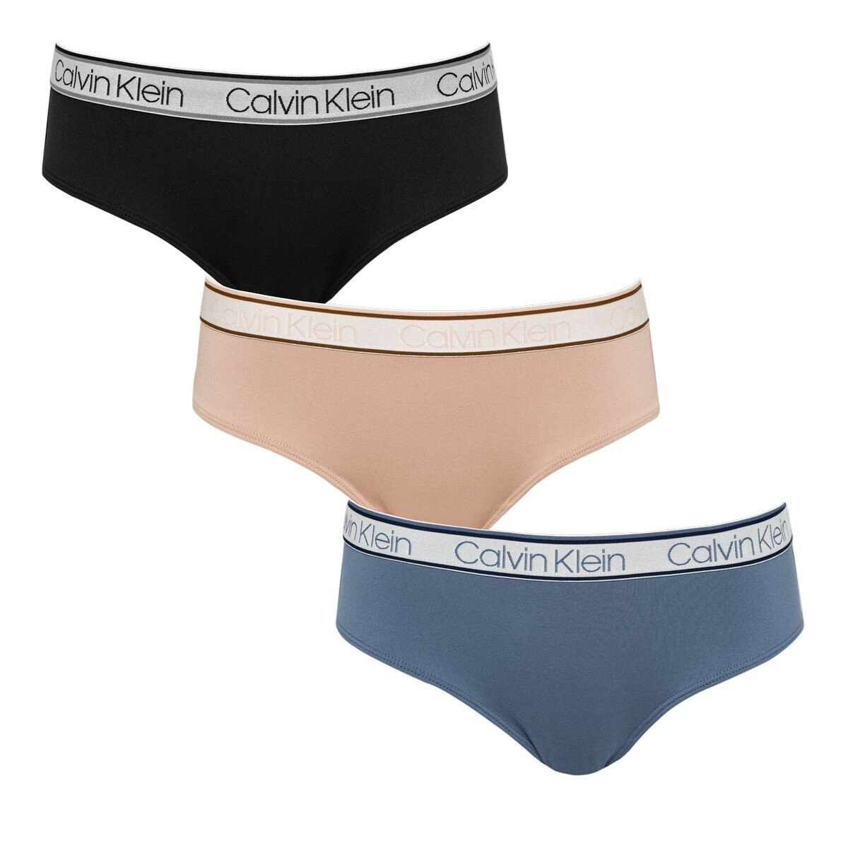 Calvin Klein 女內褲三入組 S 黑+杏+淺藍