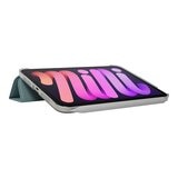 MAGEASY Facet 全方位支架透明背蓋保護套 iPad mini 7 2024 / A17 Pro / iPad mini 6 2021 寧靜藍