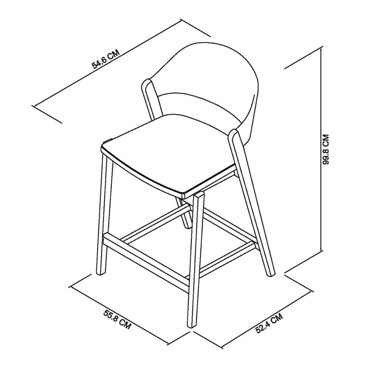 Bentley Designs Vega 布面吧檯椅