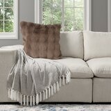 House & Home 絨毛方形抱枕 50公分 X 50公分 棕