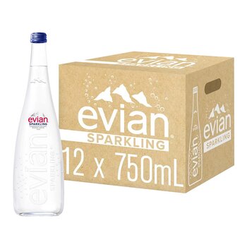 Evian 氣泡天然礦泉水 750毫升 X 12入